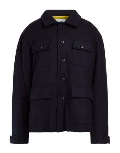Front Street 8 Man Coat Navy Size 44 Polyester In Blue