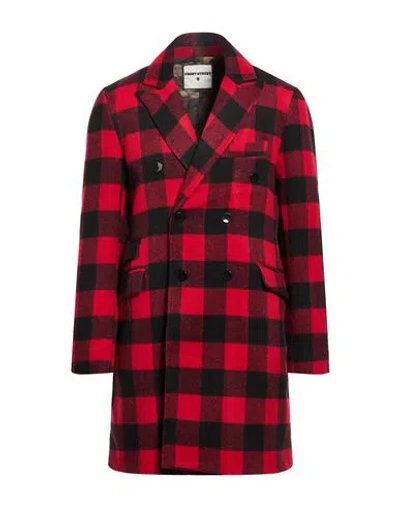 Front Street 8 Man Coat Red Size 38 Cotton, Polyester
