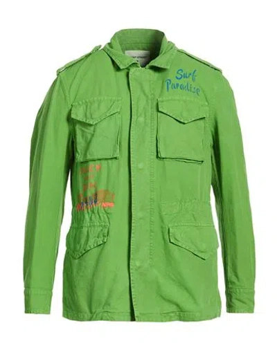 Front Street 8 Man Jacket Green Size 42 Cotton