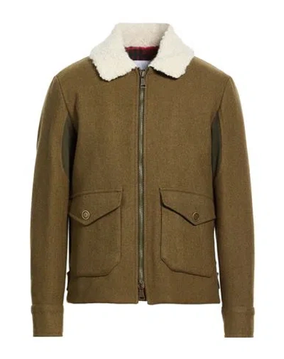 Front Street 8 Man Jacket Khaki Size 38 Wool, Polyamide, Polyester In Beige