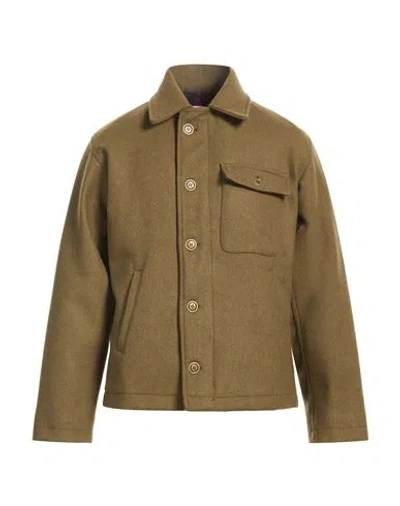 Front Street 8 Man Jacket Military Green Size 38 Wool, Polyamide, Polyester In Brown