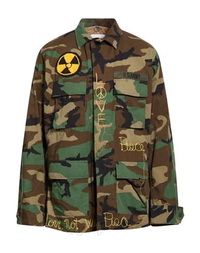 Front Street 8 Man Jacket Military Green Size L Cotton In Multi