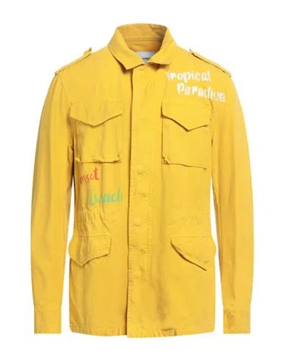 Front Street 8 Man Jacket Yellow Size 42 Cotton