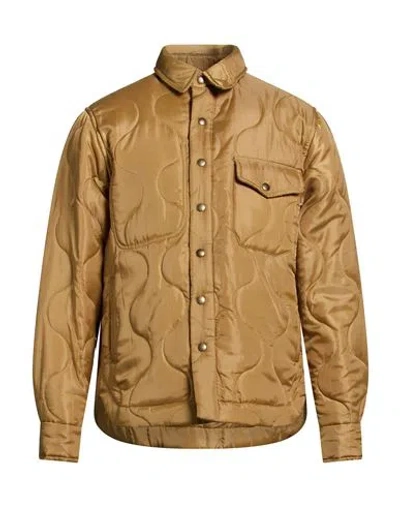 Front Street 8 Man Puffer Mustard Size L Polyester In Brown