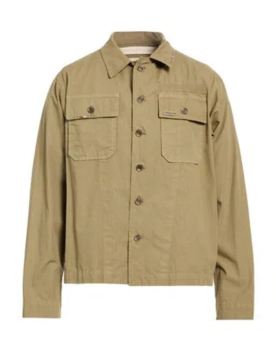 Front Street 8 Man Shirt Military Green Size L Cotton In Brown