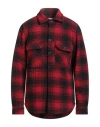 Front Street 8 Man Shirt Red Size Xxl Wool, Polyester In Red