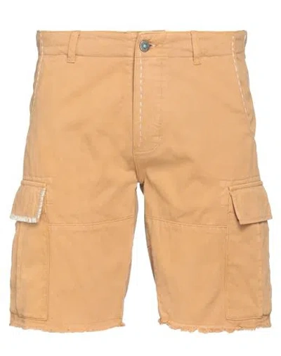 Front Street 8 Man Shorts & Bermuda Shorts Camel Size 34 Cotton In Beige