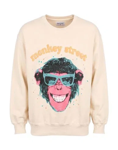 Front Street 8 Man Sweatshirt Ivory Size S Cotton In Neutral