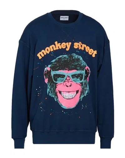 Front Street 8 Man Sweatshirt Navy Size S Cotton