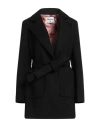 Front Street 8 Woman Coat Black Size 8 Polyester
