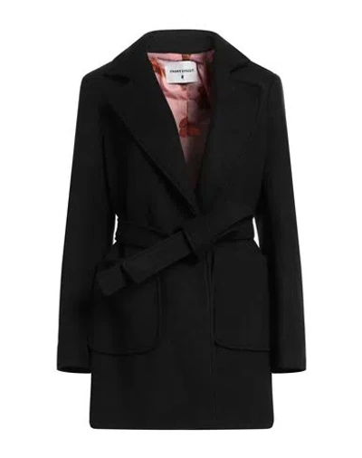 Front Street 8 Woman Coat Black Size 8 Polyester