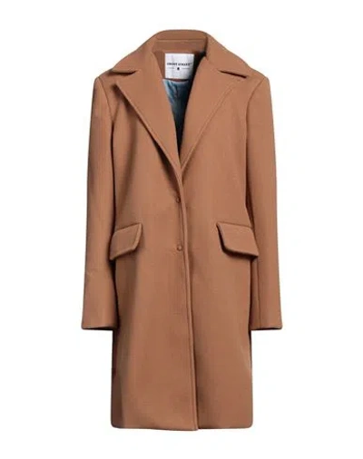 Front Street 8 Woman Coat Camel Size 10 Polyester In Gold