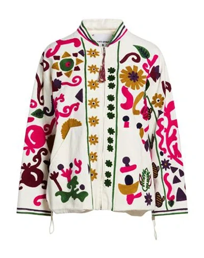 Front Street 8 Woman Jacket Ivory Size M Cotton In Multi