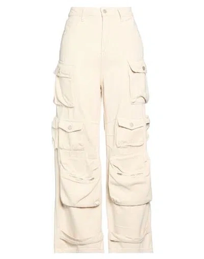 Front Street 8 Woman Jeans Beige Size L Cotton In Nude