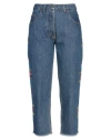 Front Street 8 Woman Denim Cropped Blue Size 12 Cotton In Blue