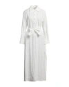 Front Street 8 Woman Maxi Dress White Size L Cotton