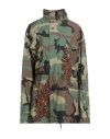 Front Street 8 Woman Overcoat & Trench Coat Military Green Size M Cotton