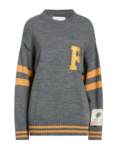 Front Street 8 Woman Sweater Grey Size L Dralon In Gray