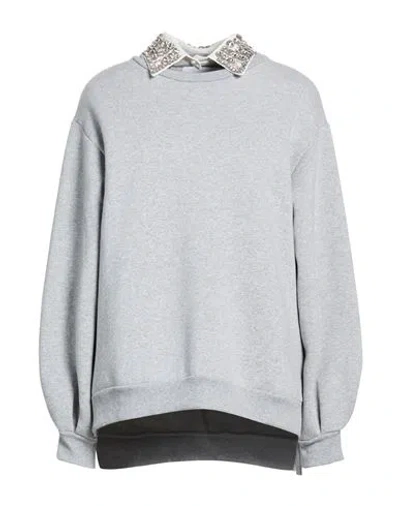 Front Street 8 Woman Sweatshirt Light Grey Size M Cotton, Polyester In Gray