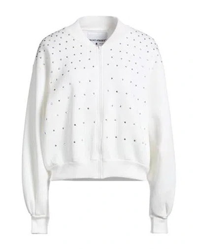 Front Street 8 Woman Sweatshirt White Size L Cotton, Polyester