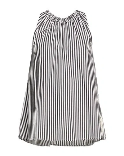 Front Street 8 Woman Top Black Size Xs Cotton In Gray