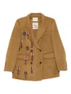 Front Street 8 Wool Double-breasted Jacket In Brown