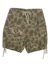 Front Street Camouflage-print Cargo Shorts In Green
