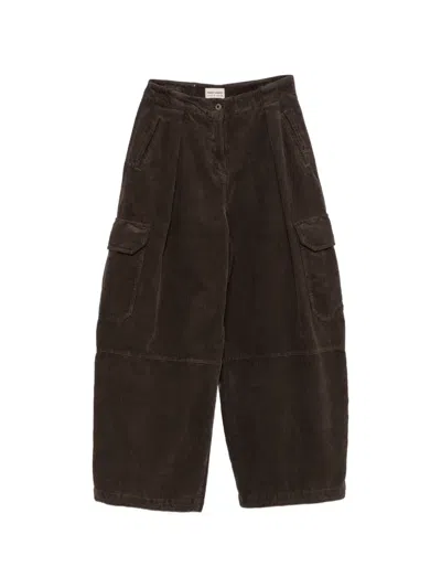Front Street Corduroy-effect Cargo Pants In Brown