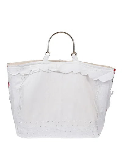 Front Street Cotton Shopping Bag In White