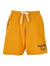 Front Street Drawstring Frayed-hem Shorts In Orange