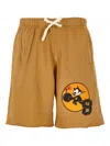 Front Street Raw-cut Drawstring Shorts In Gold