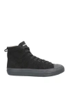 Fronteer Man Sneakers Black Size 8 Leather, Textile Fibers