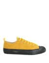 Fronteer Man Sneakers Marigold Size 8 Leather, Textile Fibers In Yellow