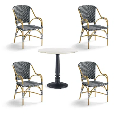 Frontgate 5-pc. French Cafe Bistro Set In Gray