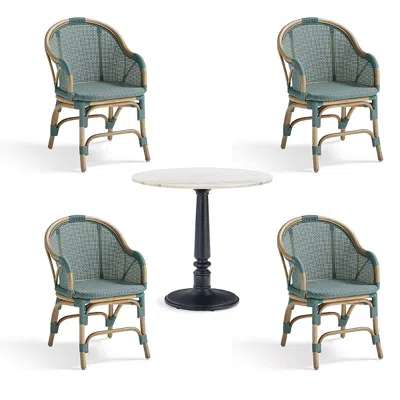 Frontgate 5-pc. Leilani Rattan Dining Set In Brown