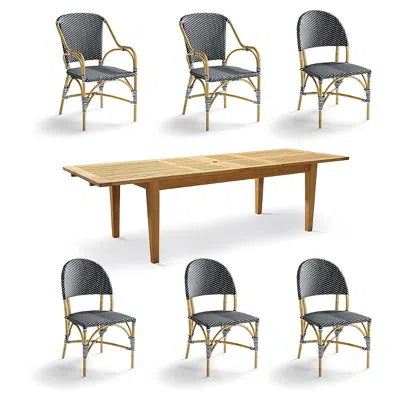 Frontgate 7-pc. French Cafe Dining Set In Black