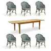 Frontgate 7-pc. Leilani Rattan Dining Set In Brown