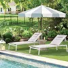 Frontgate 9' Color Blocked Designer Umbrella In Glacier