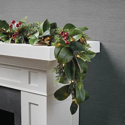 Frontgate 9 Ft. Christmas Garland In Green