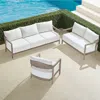 Frontgate Alessia 3-pc. Sofa Set In Weathered Teak In White