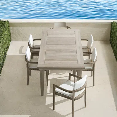 Frontgate Alessia 7-pc. Dining Set In Weathered Teak In Gray