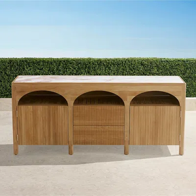 Frontgate Alessia Sideboard In Natural Teak In Brown