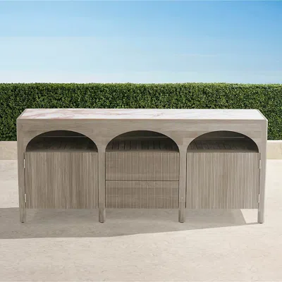 Frontgate Alessia Sideboard In Weathered Teak In Neutral