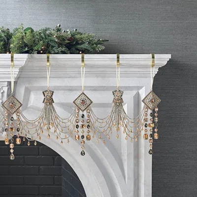 Frontgate All That Glimmers Mantle Swag In Gold