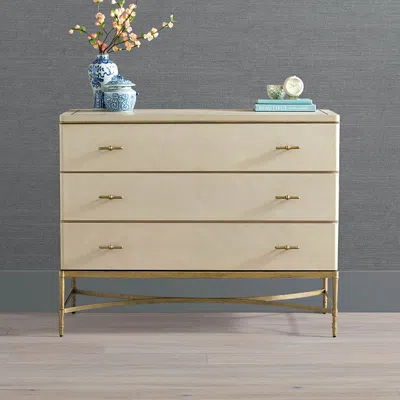 Frontgate Angelina 3-drawer Chest In Gold