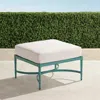 Frontgate Angelina Ottoman With Cushions In Caribbean Aluminum