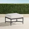 Frontgate Angelina Ottoman With Cushions In Jet Black Aluminum