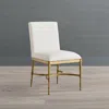 Frontgate Angelina Parsons Chair In Dove Velvet With Matte Black Finish
