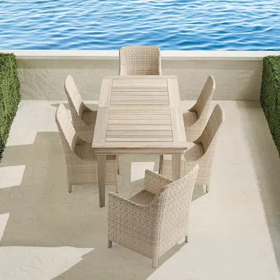 Frontgate Ashby 7-pc. Dining Set In Shell Finish In Neutral