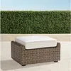 Frontgate Ashby Ottoman With Cushion In Putty Finish
